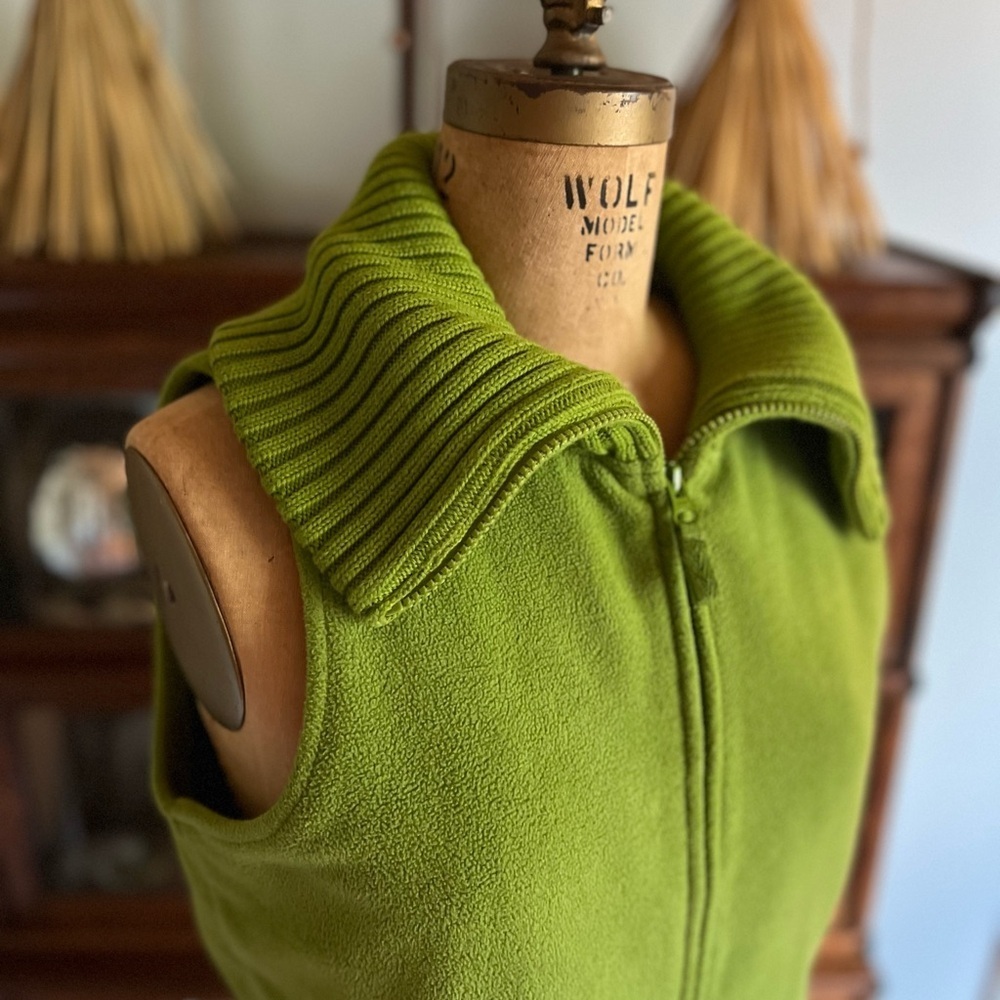 Lands end green vest